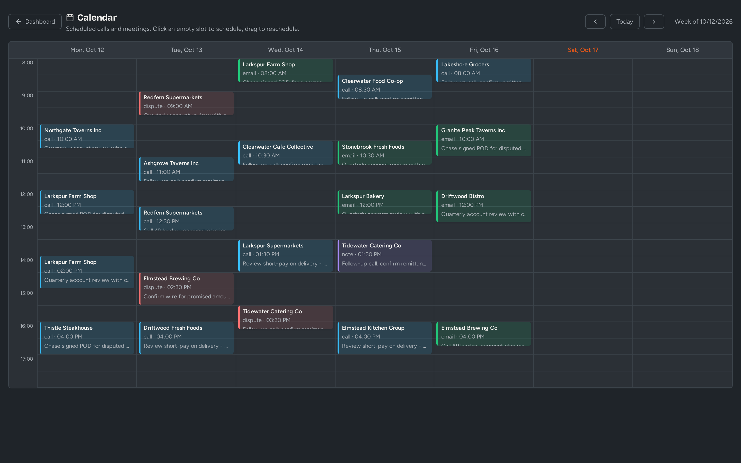 CollectFlow: Follow-ups and calls on a shared calendar